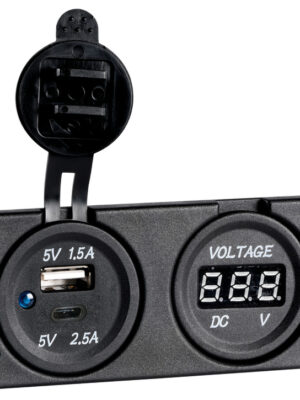 VOLTIMETRO DIGITALE E PRESA USB A/C